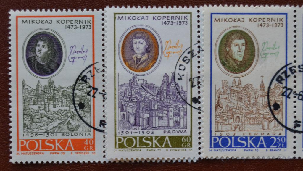 Польша 1970 год  500 лет со дня рождения Николая Коперника Гаш