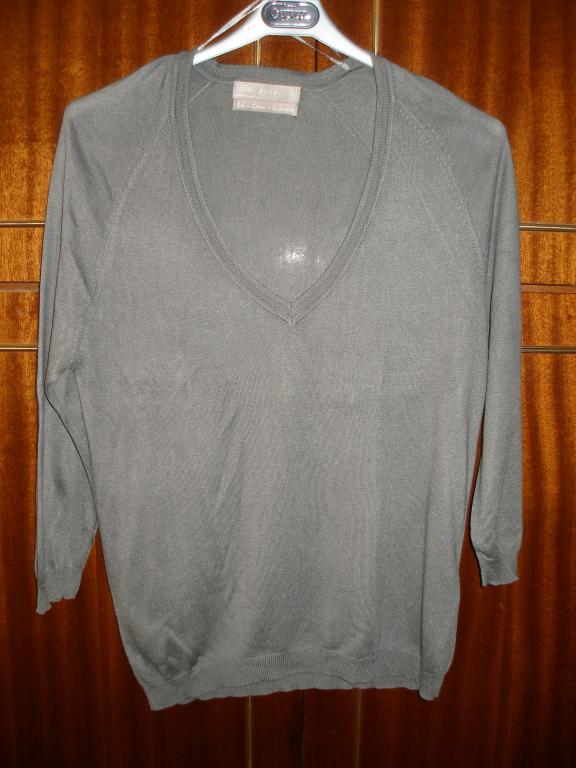 Джемпер темносерый  с кашемиром ZARA KNIT.Размер S.
