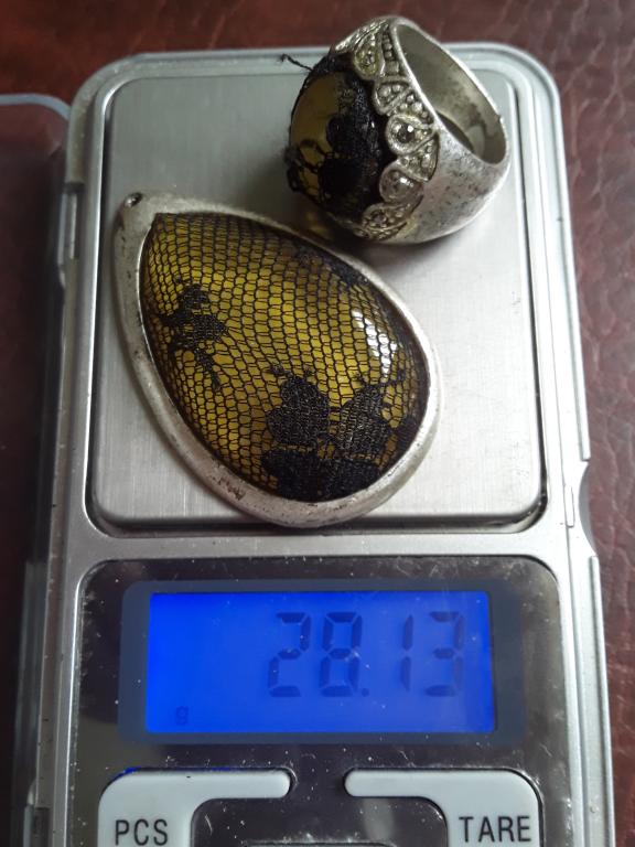 Набор кулон и кольцо. Времён СССР.