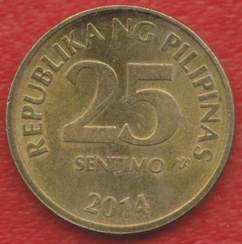 Филиппины 25 сентимо 2014 г. магнитная