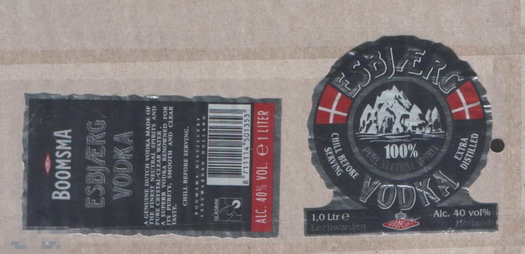 Водочная этикетка Esbjaerg Vodka 