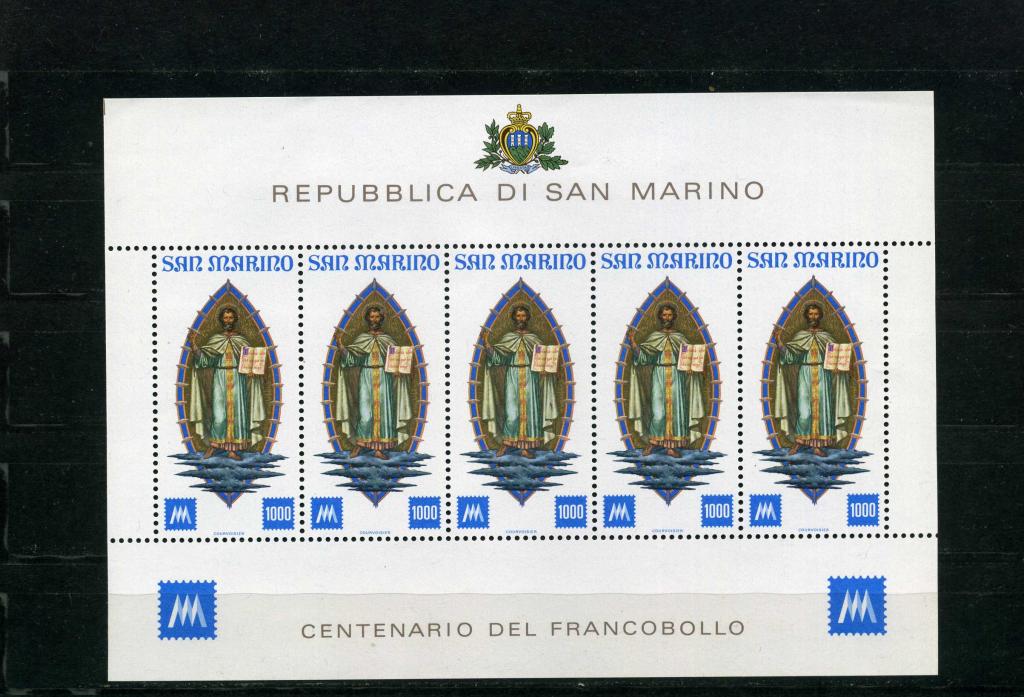 Сан Марино Религиозное искусство Малый лист 1147 MNH**