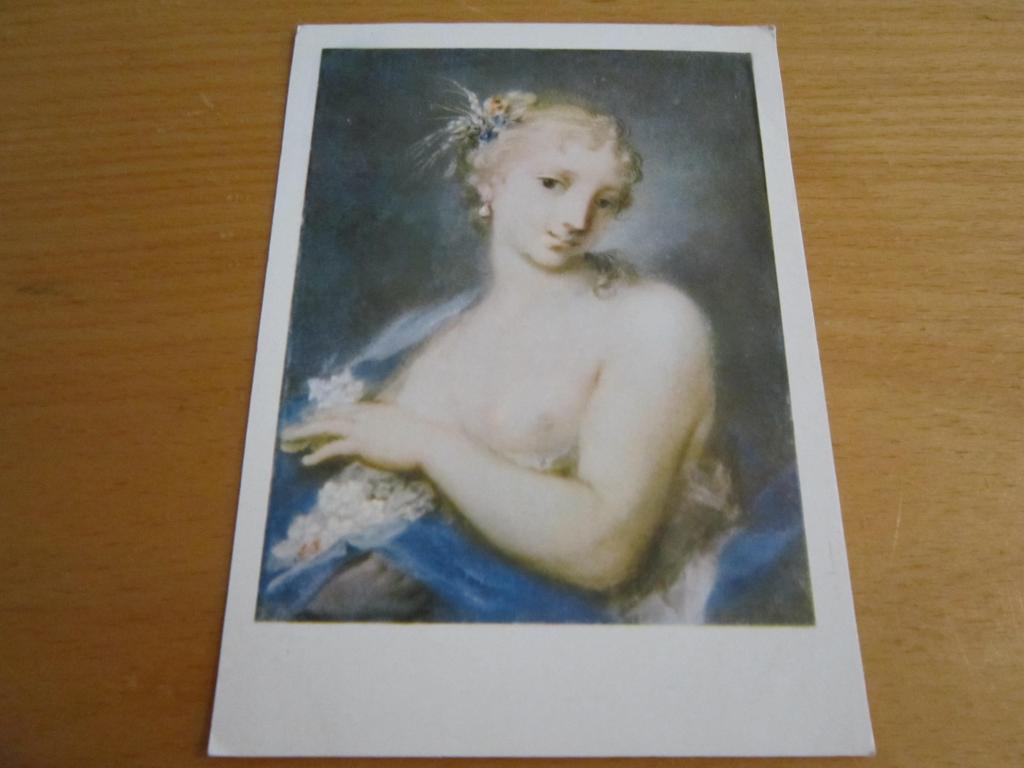 Открытка. Искусство ГЭ 1960 г. Розальба Каррьера. Лето. Из серии "Четыре времени года"