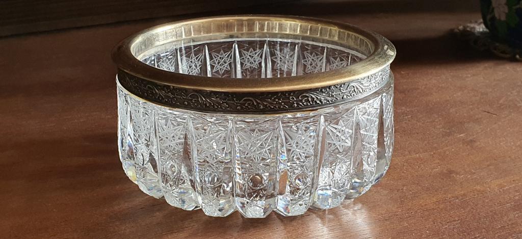 Ваза из СССР , хрусталь , серебро 875 пр.