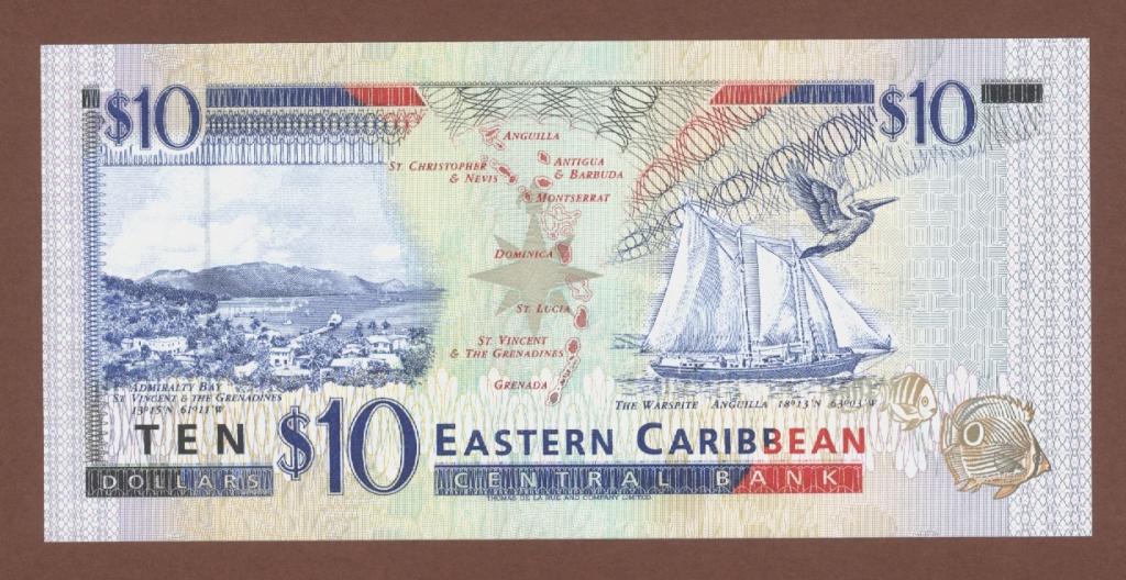 2$ Восточные Карибы банкнота. Банкнота Либерии 10 долларов 2011. Eastern Caribbean Central Bank.