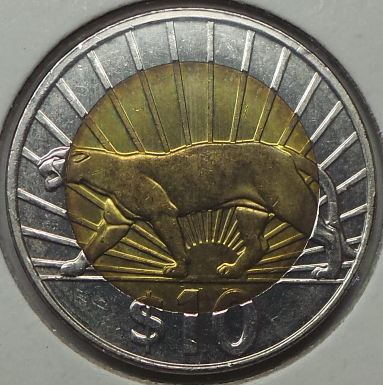 Уругвай 10 песо 2011 года (1) KM#134