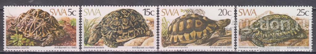 Юго-Западная Африка 1982 черепахи Mi516-519 MNH