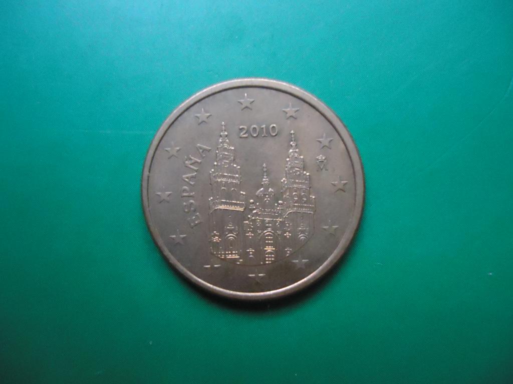 2010 г. Испания  5 евроцентов