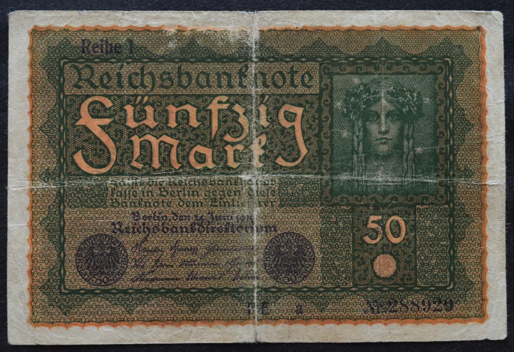 Германия 50 марок 1919 год