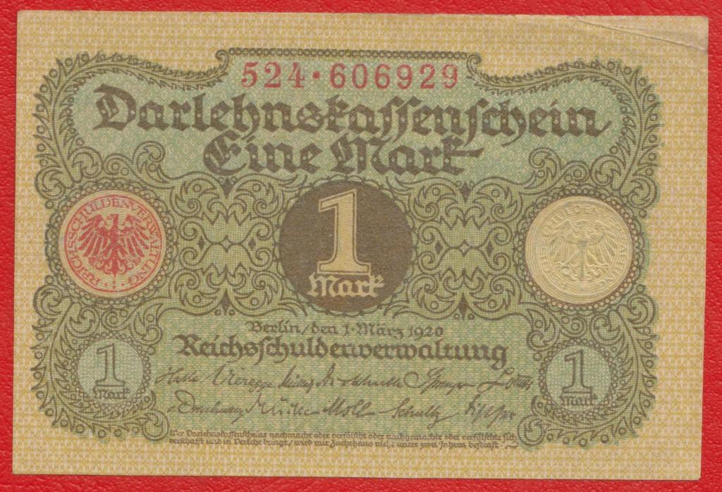 Германия 1 марка 1920 г. 524 606929