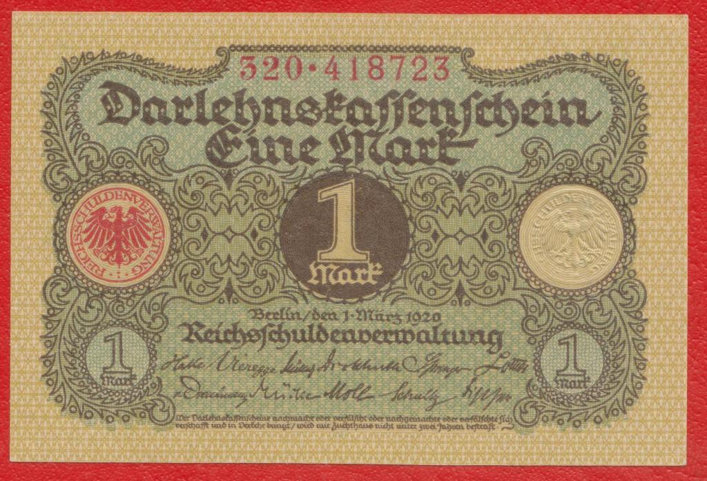 Германия 1 марка 1920 г. 320 418723