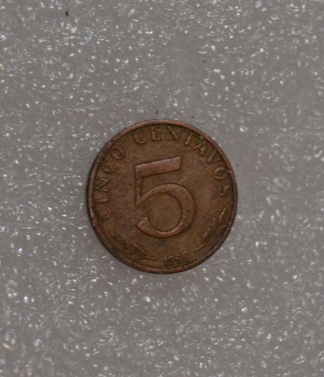 Боливия 5 центаво 1965 год - 2