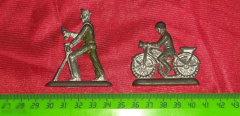 Солдатики.Оловянные.Игрушки. СССР.Дёшево.Распродажа. Мотоциклист.Миномётчик.Игра. 