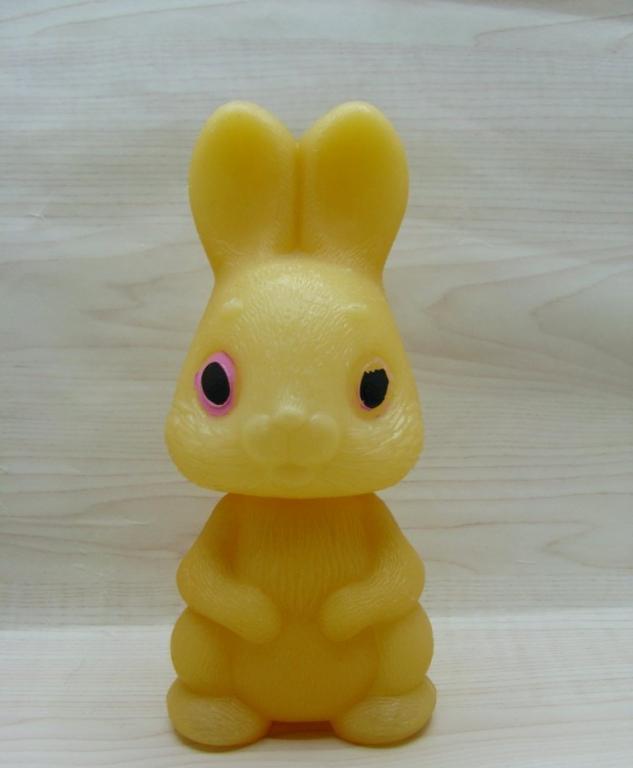 Игрушка заяц зайчик Москва ф-ка Малыш пластмасса винтаж СССР