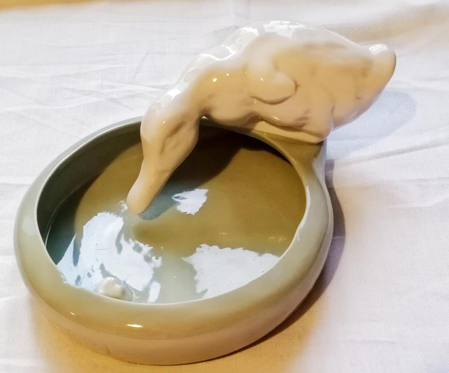 Утка с лягушкой. Редкая! Вербилки 30-е годы