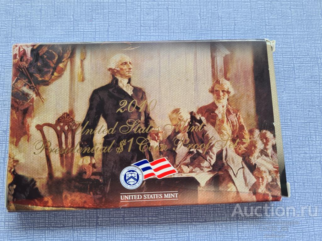 набор США 1$ доллар 2010 серия Президенты Пруф Proof коробка сертификат