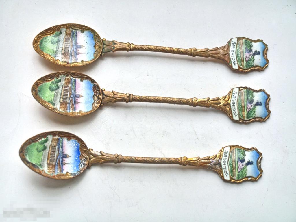 Декоративные ложечки Ленинград, Эмаль. 