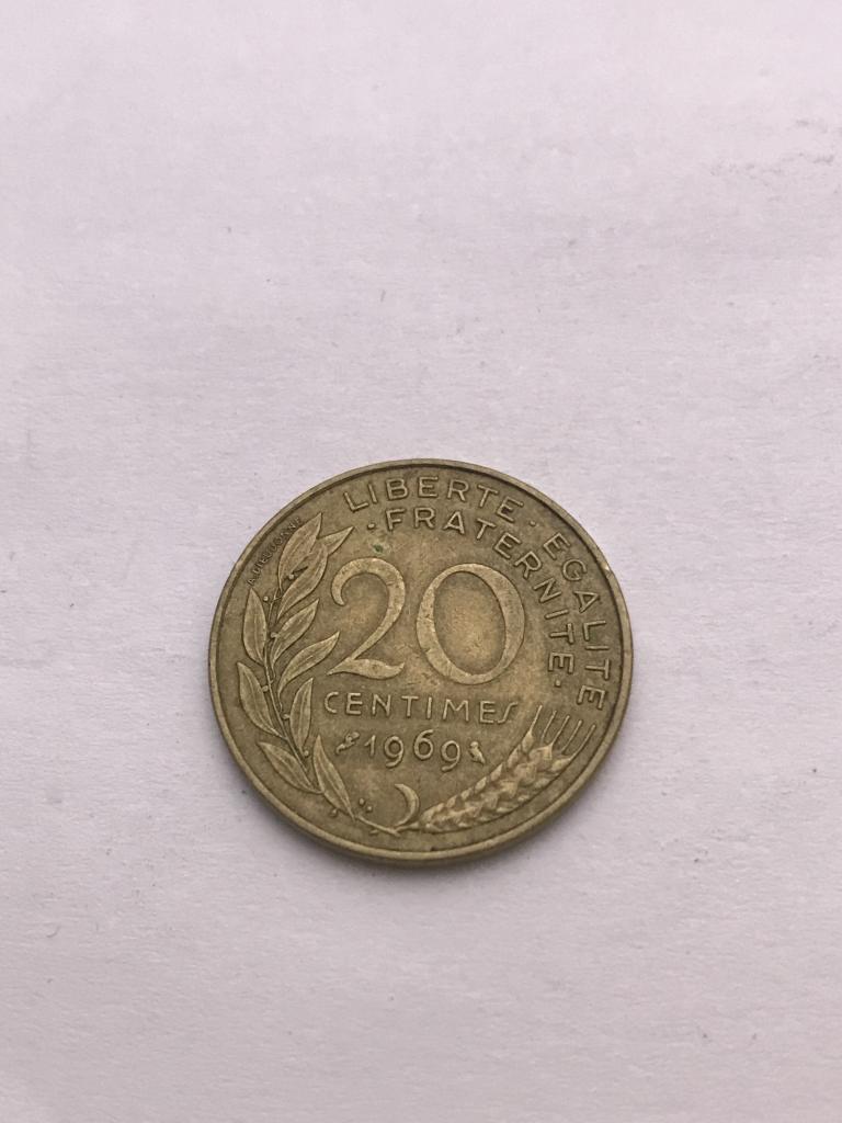 20 сантимов Франция 1969