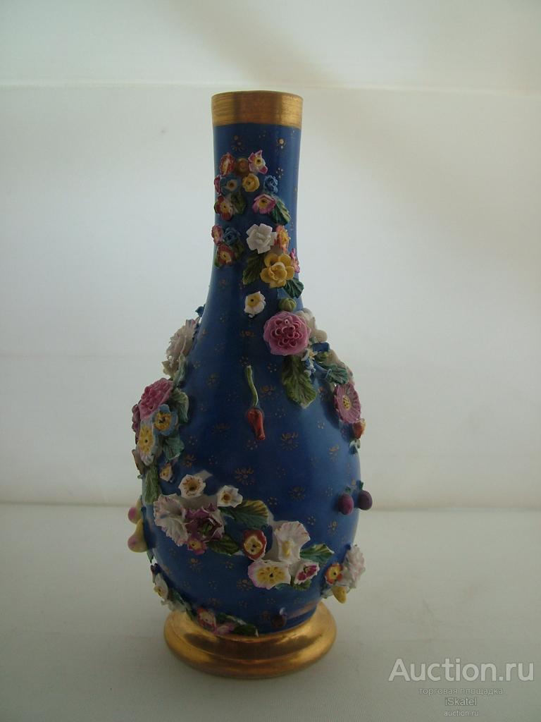 вазочка флакон фабрика ПОПОВА 1830-1850-е