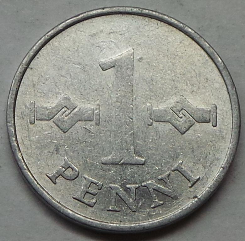 Финляндия 1 пенни 1976 года (2) КМ#44а