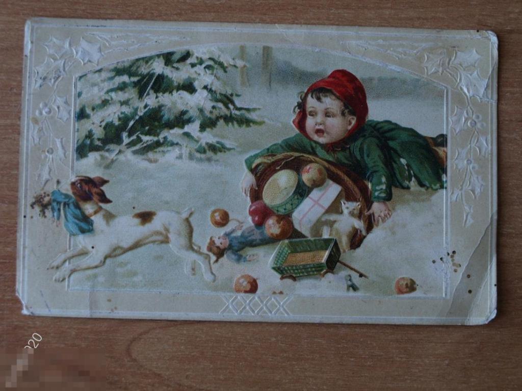 С Праздником! 1911г штамп Великие Луки 