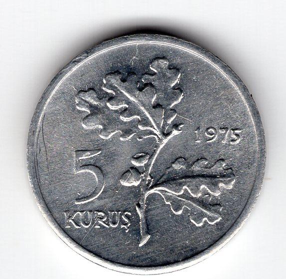 5 куруш - Турция - 1975 - KM#890a