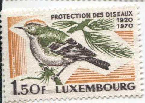 1970 Люксембург.50 лет Национальной ассоциации орнитологии и защиты птиц .**