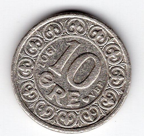 10 эре - Дания - 1907 - серебро 400