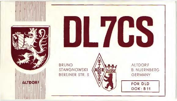 1962 Германская(Алтдорф)карточка подтверждения установки коротковолновой радиосвязи