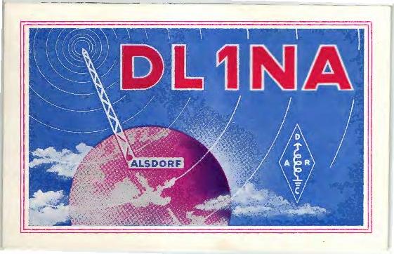 1961 Германская(алсдорф)карточка подтверждения установки коротковолновой радиосвязи