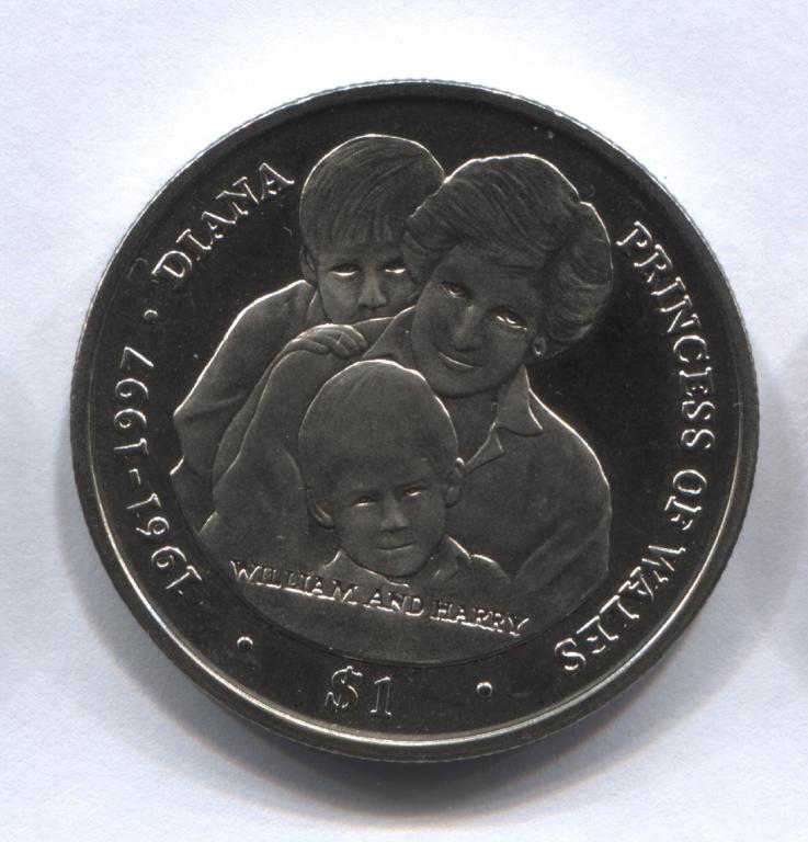 Сьерра-Леоне 1 доллар 2007 10 лет со дня смерти Принцессы Дианы