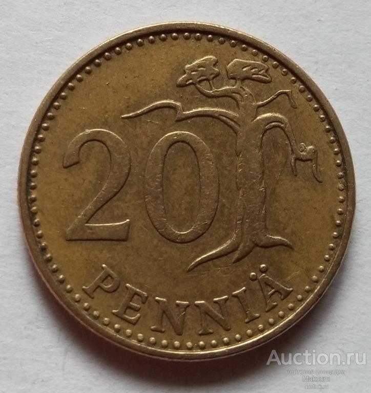Финляндия 20 пенни .1963 г .