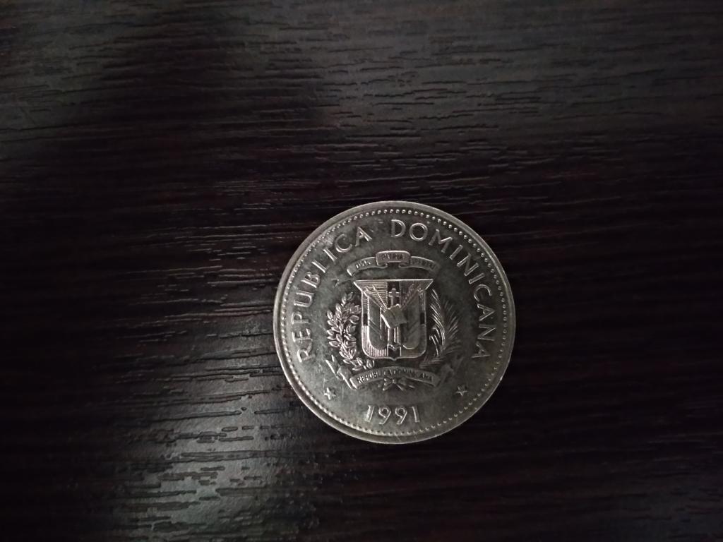 Монеты.Доминикана.1991.25 сентаво