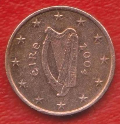 ЕВРО Ирландия 1 евроцент 2004 г. цент