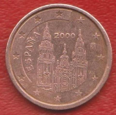ЕВРО Испания 2 евроцента 2000 г. цент