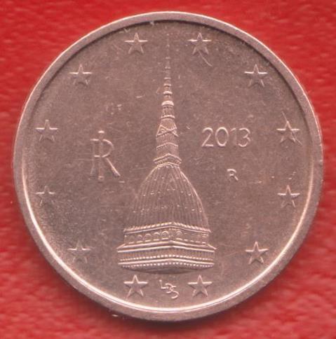 ЕВРО Италия 2 евроцента 2013 г. цент