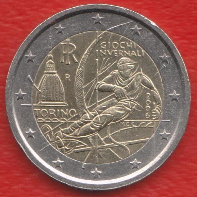 ЕВРО Италия 2 евро 2006 г. 20 Зимние Олимпийские игры в Турине