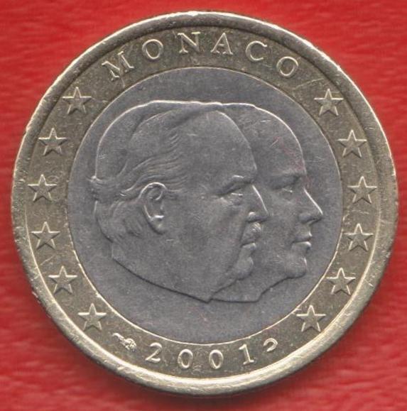 ЕВРО Монако 1 евро 2001 г.
