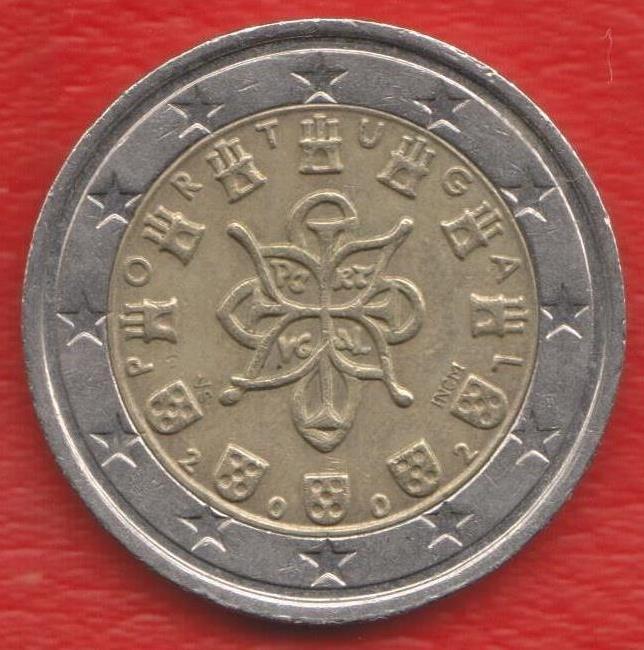 ЕВРО Португалия 2 евро 2002 г.