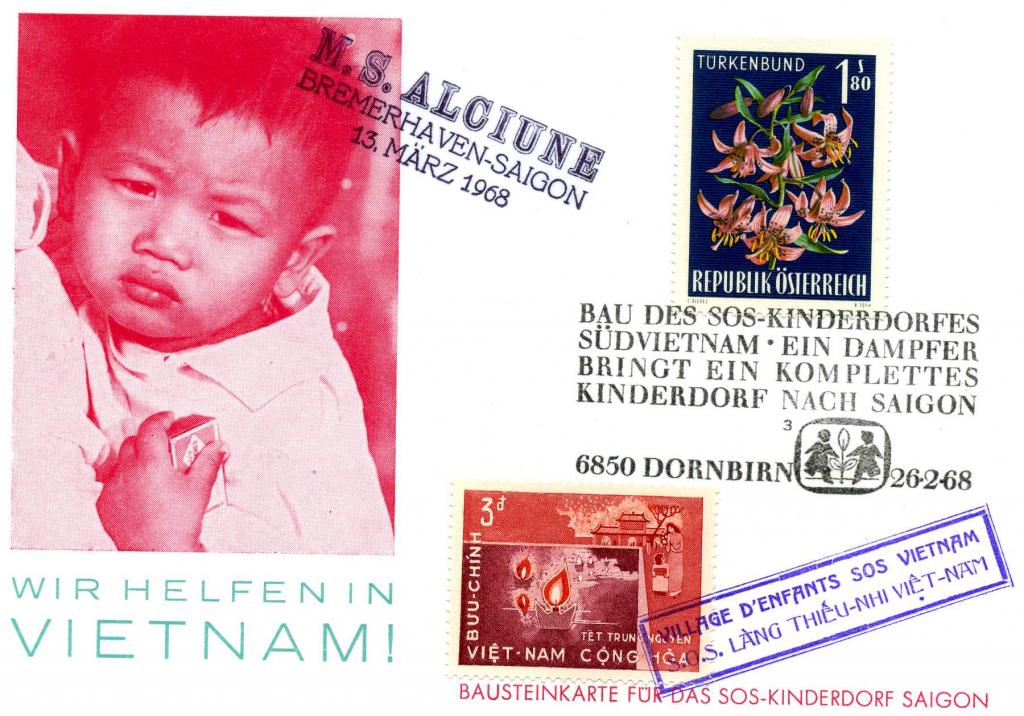 Австрия Южный Вьетнам (0036) Карточка СГ Дети