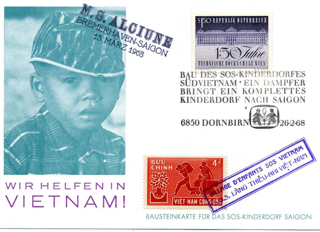 Австрия Южный Вьетнам (0037) Карточка СГ Дети