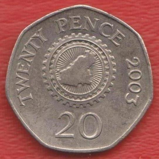 Гернси 20 пенсов 2003 г.