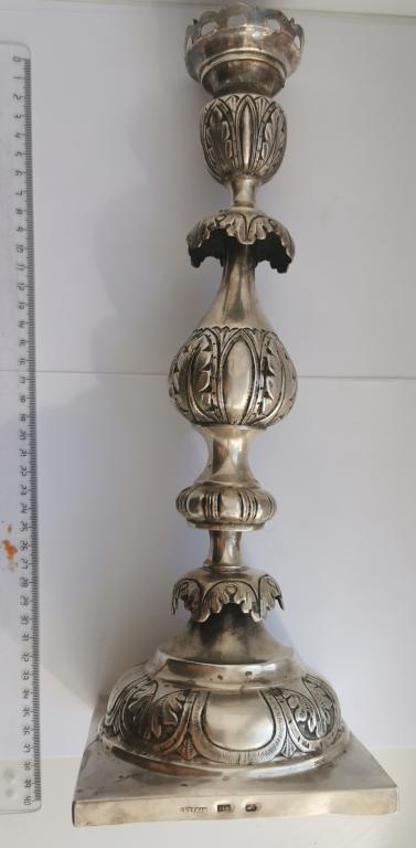 серебряный подсвечник 84 ISZEKMAN вес 445 г - 450 г