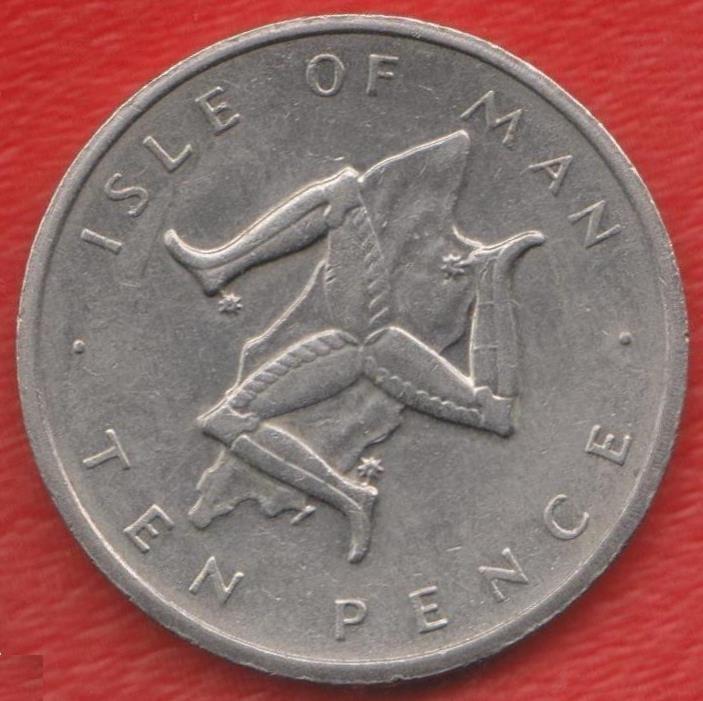 Остров Мэн 10 пенсов 1976 г.