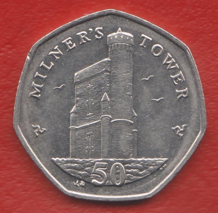 Остров Мэн 50 пенсов 2009 г.