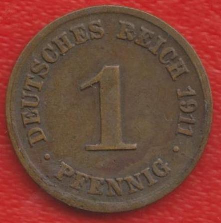 Германия 1 пфенниг 1911 г. D Мюнхен