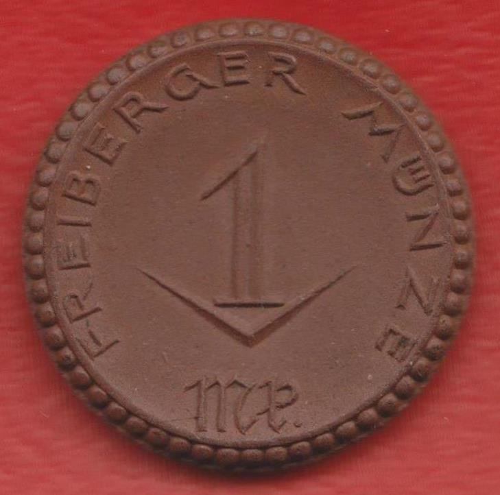 Германия нотгельд г. Фрайберг Фрейберг 1 марка 1921 г. фарфор бисквит