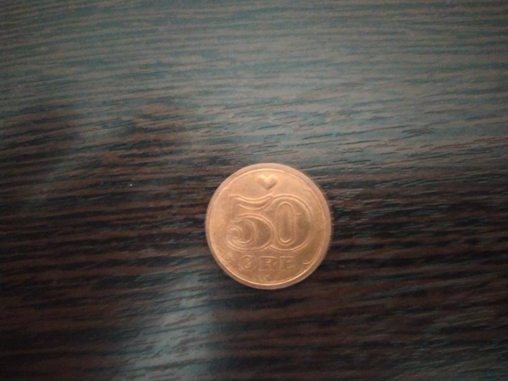 Монеты.Дания.1989.50 эре
