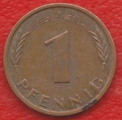 Германия ФРГ 1 пфенниг 1983 г. J Гамбург