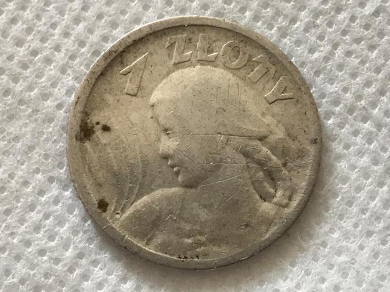 Польша 1 злотый 1924 Серебро Оригинал Редкая